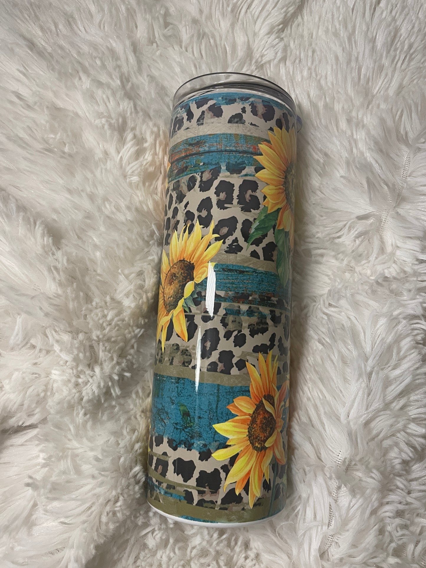 Sunflower Cheetah Tumbler