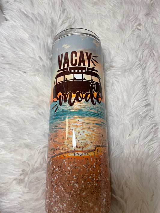 Vacay Mode Skinny Tumbler
